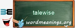 WordMeaning blackboard for talewise